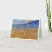 Avond Landschap met de Rising Moon van Van Gogh Kaart (Voorkant)