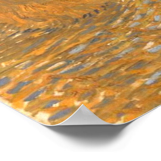 Avond Landschap met de Rising Moon van Van Gogh Poster (Hoek)