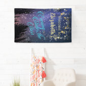 Avond onder de sterren verjaardagsfeest spandoek (Insitu)