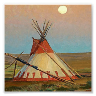 “Avond op de Blackfeet-reservaat” door Maynard Foto Afdruk