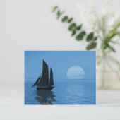 Avond op de oceaan briefkaart (Staand voorkant)