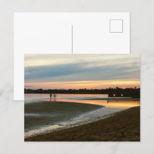 Avond op het strand briefkaart