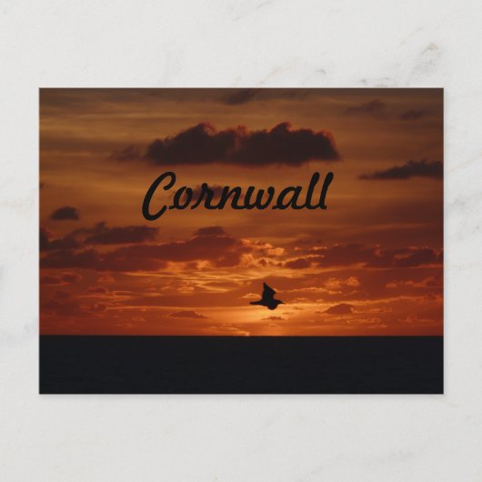 Avond Sunset Briefkaart (Voorkant)