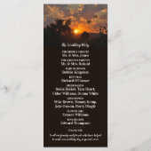Avond Sunset Scene, Rustic Wedding Programma (Achterkant)