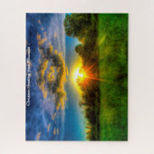 Avond Sunset Wisconsin. kerstcadeautjes Legpuzzel (Verticaal)