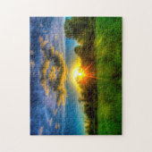 Avond Sunset Wisconsin. Legpuzzel (Verticaal)