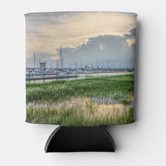 Avond te Charleston Harbour Blikjeskoeler (Voorkant)