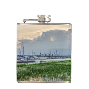 Avond te Charleston Harbour Heupfles