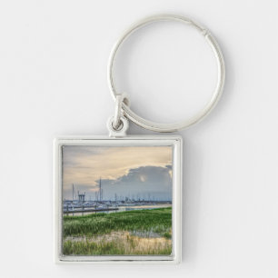 Avond te Charleston Harbour Sleutelhanger