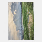 Avond te Charleston Harbour Theedoek (Verticaal)