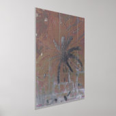 Avond Tuin Batik Zilveren Folie Print (Laagn)