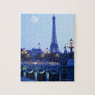 Avond uitzicht Eiffeltoren in moonopgros Legpuzzel