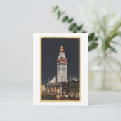 Avond Uitzicht van het veerbootgebouw Briefkaart (Staand voorkant)