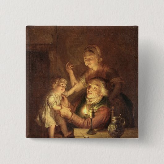 Avond Vierkante Button 5,1 Cm (Voorkant)