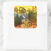 Avond Vierkante Sticker (Tas)