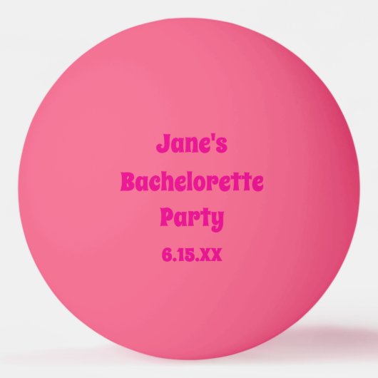 Avond voor de Bruid Ping Pong Ballen (Voorkant)