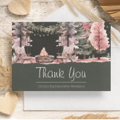 Avond voor de Bruiloft Kampeerweekend Bedankkaart