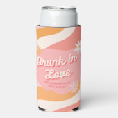 Avond voor de Bruiloft Retro Roze Blikkoeler (Seltzer Achterkant)