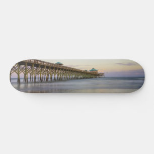 Avond vrede op het strand van Folly Skateboard