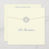 Avond Weddenschap Uitnodiging Pearl & Diamond Broa (Voorkant / Achterkant)