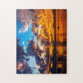 Avond Zonsondergang. Legpuzzel (Verticaal)