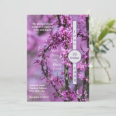 Avondale Redbud Art Wedding Kaart (Staand voorkant)