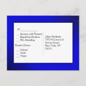 Avondblauw RSVP met Entree Choices Uitnodiging Briefkaart (Achterkant)