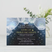 Avondbruiloft in de marinescheepvaart kaart (Staand voorkant)