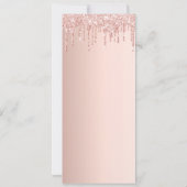 avonddiner roos gouden glitter-kaart kaart (Achterkant)