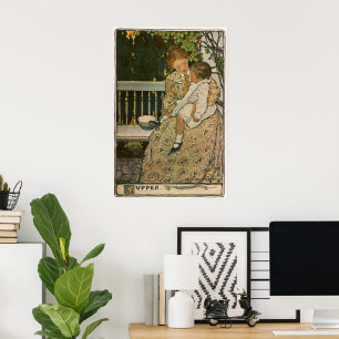 Avondeten door Jessie Willcox Smith Poster