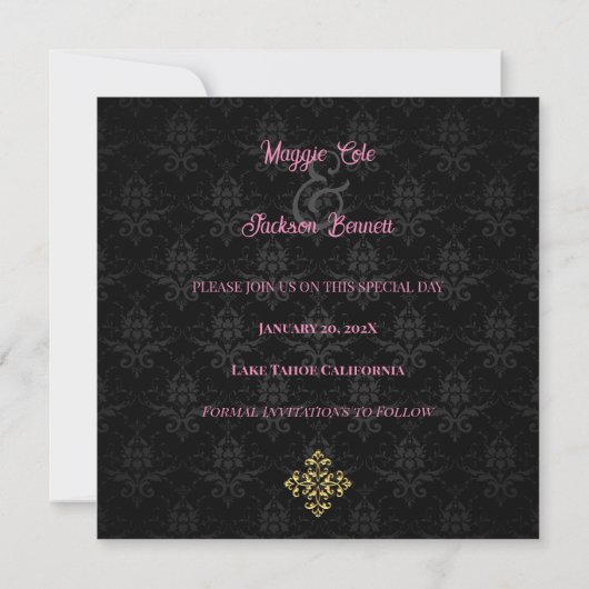 Avondglam Sla de datum op Save The Date (Achterkant)