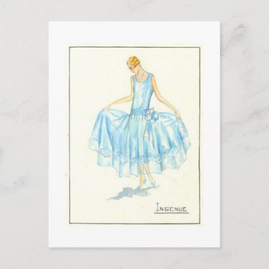 Avondjurk schets van Bernard et C.ie 1928 Briefkaart (Voorkant)