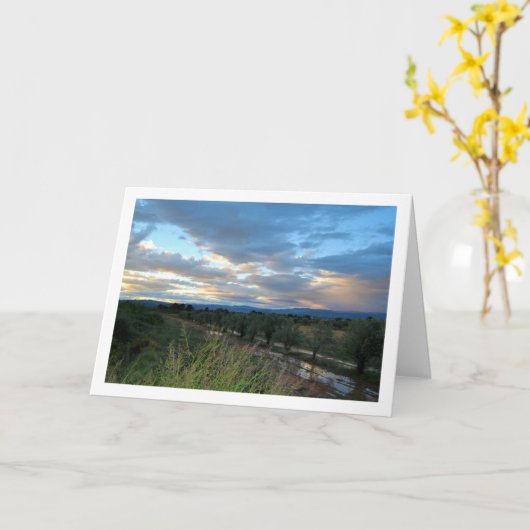 Avondland hemellandschap kaart (Gele Bloem)