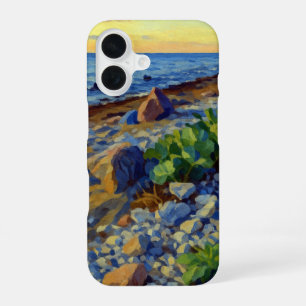 Avondlicht op de kust van Vormsi iPhone 16 Hoesje