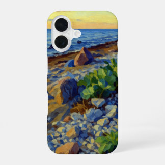 Avondlicht op de kust van Vormsi iPhone 16 Hoesje