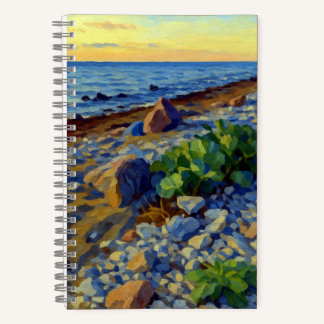 Avondlicht op de kust van Vormsi Notitieboek