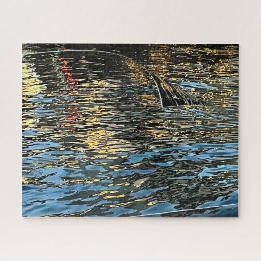 Avondlichten op zee legpuzzel (Horizontaal)