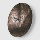 Avondluxe: lederen getextureerde verfijning grote klok (Hoek)