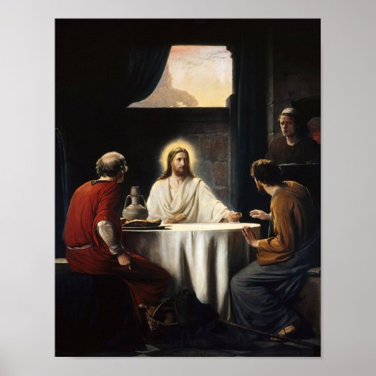 Avondmaal in Emaus door Carl Bloch Print (Voorkant)