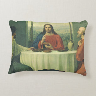 Avondmaal te Emmaus met Jezus Christus Accent Kussen