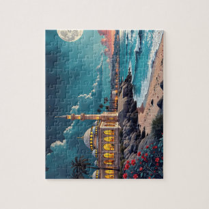 Avondmoskee in de buurt van Zee Legpuzzel