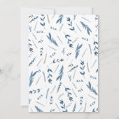 Avondreceptie uitnodiging voor trouwen, Blauw (Achterkant)