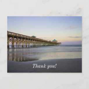 Avondrust op Folly Beach Dank je wel Briefkaart