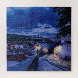 Avondstraat in Praag Legpuzzel