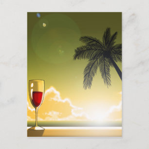 avondstrand briefkaart