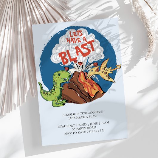 Avons Une Invitation D'Anniversaire De Dinosaure