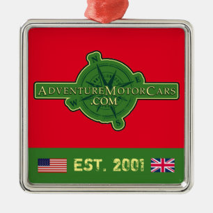 AVONTURE MOTOR AUTO'S METALEN ORNAMENT