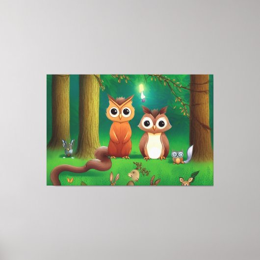 avonturen in het bos canvas afdruk (Voorkant)