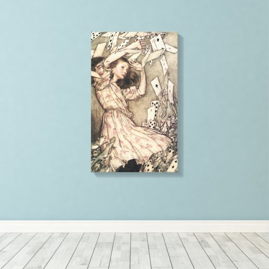 avonturen in Wonderland door Rackham Canvas Afdruk (Insitu (Houten vloer))
