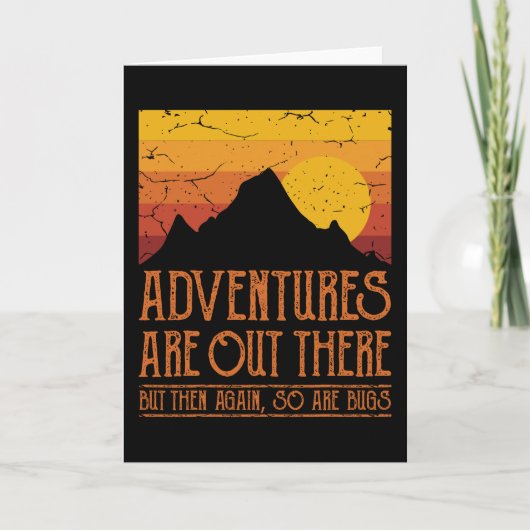 AVONTUREN ZIJN DAARBUITEN Grappige Wandeltocht Wan Kaart (Voorkant)